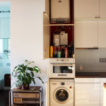 Kuchyně v Chruščově s plynovým ohřívačem vody: možnosti ubytování, 37 fotografií-4
