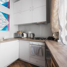 9 m2 mutfak nasıl donatılır? (en iyi tasarım, 62 fotoğraf) -6