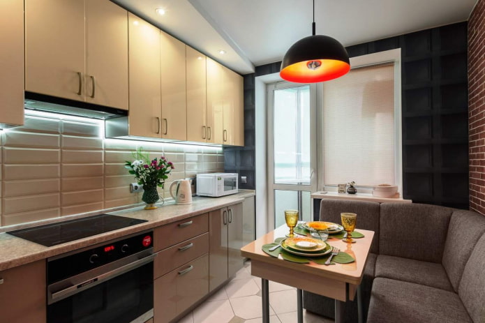 Comment équiper une cuisine de 9 m² ? (meilleur design, 62 photos)