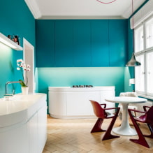 Nhà bếp màu ngọc lam: Hơn 60 bức ảnh về nội thất, ý tưởng thiết kế-1