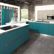 Turquoise keuken: 60+ foto's in het interieur, ontwerpideeën-7