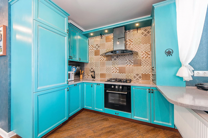 Nhà bếp màu ngọc lam: Hơn 60 bức ảnh nội thất, ý tưởng thiết kế