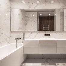 Minimalisme di bilik mandi: 45 foto dan idea reka bentuk-1
