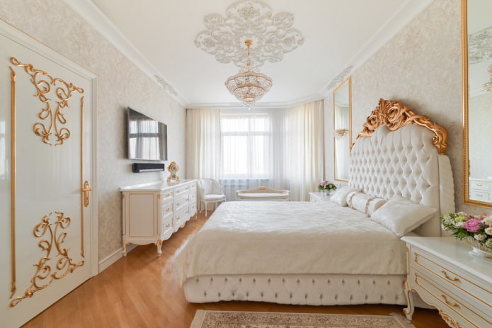 Bagaimana menghias bilik tidur dengan gaya klasik? (35 gambar)