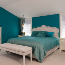 Slaapkamer in turquoise tinten: ontwerpgeheimen en 55 foto's-2