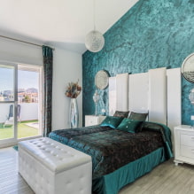 Slaapkamer in turquoise tinten: ontwerpgeheimen en 55 foto's-8