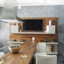 Variante de plasare a unui televizor în bucătărie (47 de fotografii) -2