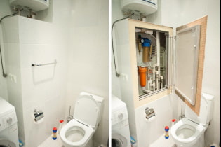 Cách giấu đường ống trong nhà vệ sinh: các tùy chọn và hướng dẫn kèm theo ảnh và video