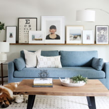 15 bedste idéer til stueindretning over sofaen - 8