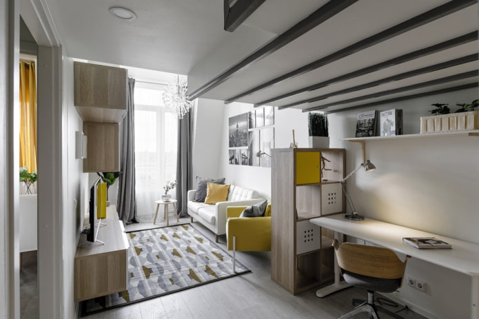 Návrh obdélníkové místnosti: designové prvky, fotografie v interiéru