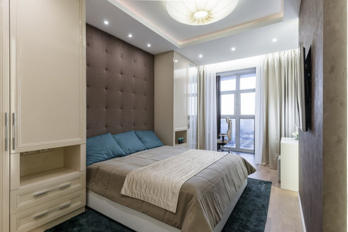 Projekt sypialni 15 m2 - wskazówki dotyczące dekoracji i zdjęć we wnętrzu