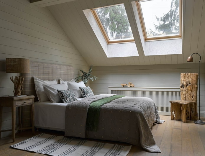 Guļamistabas dizains privātmājā: reālas fotogrāfijas un dizaina idejas