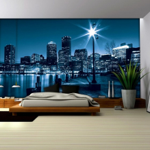 Kertas dinding foto di bilik tidur - pilihan idea di pedalaman-1