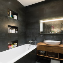 Sort badeværelse: fotos og design-design hemmeligheder-1