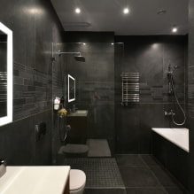 Bilik mandi hitam: gambar dan rahsia reka bentuk-3