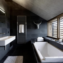 Zwarte badkamer: foto's en design-designgeheimen-4