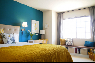 Kombinasi warna yang popular di bahagian dalam bilik tidur