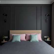 Com crear un disseny harmònic per a un dormitori fosc? -0