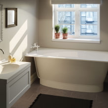 Vonios kambarys su langu: nuotraukos interjere ir dizaino idėjos-1
