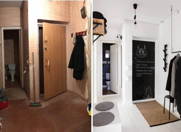 Ремонт на коридора преди и след: 10 грандиозни примера