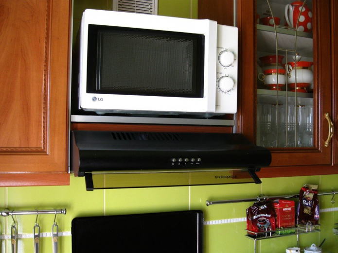 Unde se pune cuptorul cu microunde în bucătărie?
