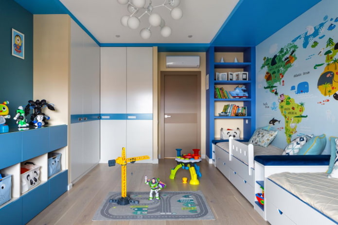 Lastenhuoneen suunnittelu: valokuvaideoita, värin ja tyylin valinta