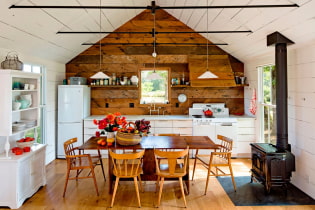 Come decorare l'interno della cucina in campagna?
