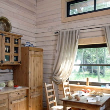 Kenmerken van het afwerken van de keuken in een houten huis-4