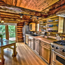 Caractéristiques de la finition de la cuisine dans une maison en bois-3