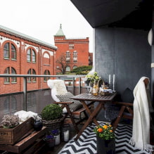 Fotografii și idei pentru decorarea unui balcon în stilul unui mansardă-5