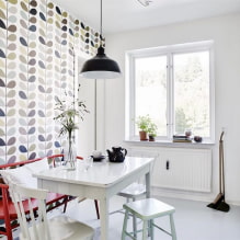 Kertas dinding untuk dapur: petua untuk memilih, foto dan idea reka bentuk-1
