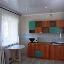 ملامح تصميم المطبخ مع ورق الحائط السائل -5