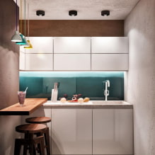 ملامح تصميم المطبخ مع ورق الحائط السائل -7