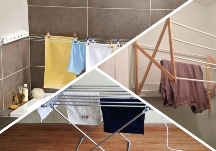 10 exemple de uscare a hainelor într-un apartament fără balcon