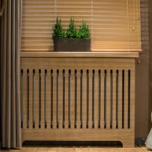 Cara menyembunyikan radiator dan paip pemanasan: 15 penyelesaian penyamaran yang bijaksana-4
