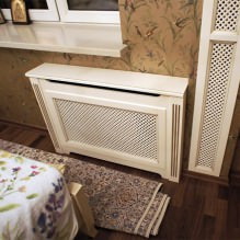 Cara menyembunyikan radiator dan paip pemanasan: 15 penyelesaian penyamaran-9