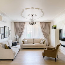 Design obývacího pokoje se dvěma pohovkami-3