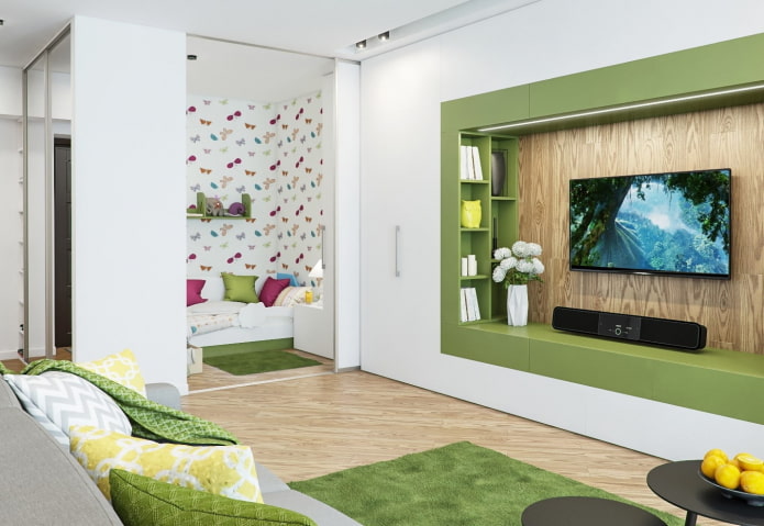 Как да украсим интериора на едностаен апартамент за семейство с дете?