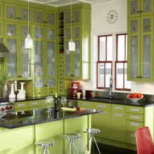 Jak vyzdobit interiér kuchyně v pistáciové barvě? -0