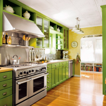 Kā dekorēt virtuves interjeru pistāciju krāsā? -4