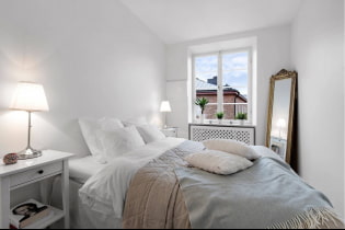 Hoe een slaapkamer op 6 vierkante meter uit te rusten?