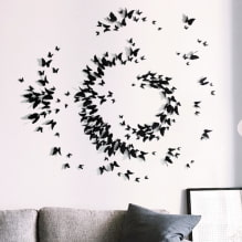 Kuinka koristella seinä perhosilla? -0