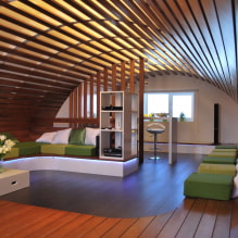 Plafonddecoratie in een houten huis-4