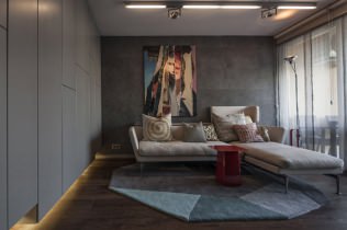 Interior masculí: disseny de pisos de solter de 40 m²