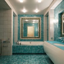 חדר אמבטיה בצבע טורקיז -4
