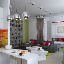 Studijos tipo apartamentų interjero dizainas 47 kv. m-6
