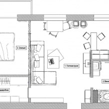 Studijas tipa dzīvokļa interjera dizains 47 kv. m-19