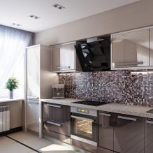 Mosaiikilla varustetut keittiöt: mallit ja viimeistelyt-3