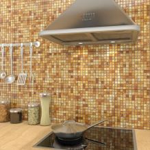 Mosaiikilla varustetut keittiöt: mallit ja viimeistelyt-13