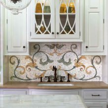 Kuchyne mozaiky: vzory a povrchové úpravy - 17